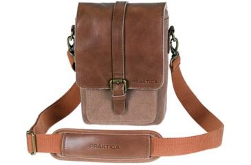 Image of Praktica Heritage Leather Binocular Shoulder Bag, Brown/Tan PRA189