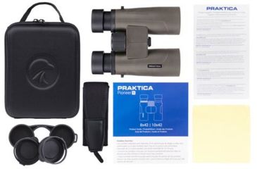 Image of Praktica Pioneer R Binoculars, 10x42mm, Roof Prism, Umber, PRR1042BR