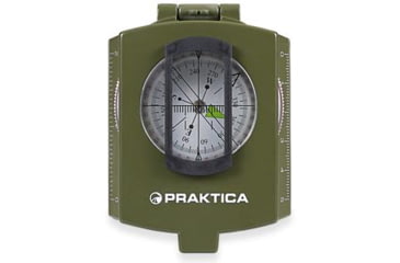 Image of Praktica Travel and Hiking Compass, Green, 85mm L x 65mm W x 30mm H, TCM01G