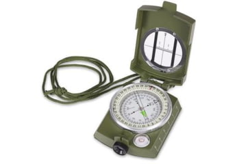Image of USED Praktica Travel and Hiking Compass, Green, 85mm L x 65mm W x 30mm H, TCM01G, EDEMO1