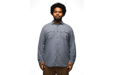 Image of prAna Lost Sol Long Sleeve Shirts - Mens, Nautical Heather, L, 1972361-400-SL-L