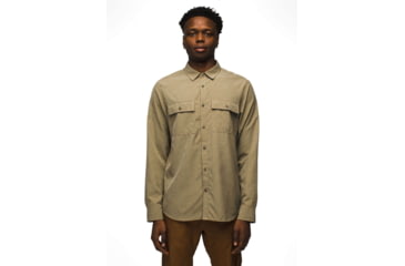 Image of prAna Lost Sol Long Sleeve Shirts - Mens, Peat Heather, S, 1972361-300-SL-S