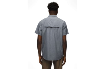 Image of prAna Lost Sol Short Sleeve Shirts - Mens, Nautical Heather, Extra Large, 1972351-400-SL-XL