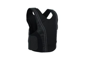 Image of Premier Body Armor Concealable Armor Vest w/ Level IIIA Plate - Womens, Black With Light Purple Stitching, Extra Large, CAV-F-BLACK-XL