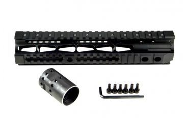 Image of Presma Kangaroo Series AR Style Free Float Handguard Quad Rail Mount, Black, 10 in PRKA021