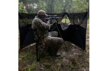 Image of Primos Hunting Double Bull 3-Panel Stakeout with SurroundView Hunting Blind, Mossy Oak New Bottomland, 65165