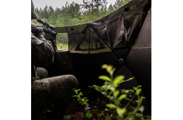 Image of Primos Hunting Double Bull 3-Panel Stakeout with SurroundView Hunting Blind, Mossy Oak New Bottomland, 65165