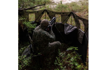 Image of Primos Hunting Double Bull 3-Panel Stakeout with SurroundView Hunting Blind, Mossy Oak New Bottomland, 65165