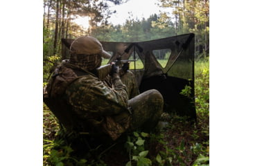 Image of Primos Hunting Double Bull SurroundView Stakeout Hunting Blind, Mossy Oak Greenleaf, 65164