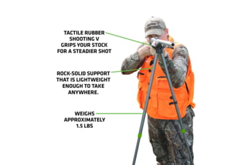 Image of Primos Hunting Pole Cat Tall Bipod Shooting Stick, Clam, 65483