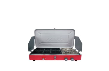 Image of Primus Profile DUO Burner and BBQ Grill Stove, Red/Grey, P-329285