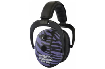 Image of Pro-Ears Pro 300 Wind Abatement Hearing Protection NRR 26dB Headset,Purple Zebra P300PUZ