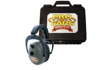 Image of Pro-Ears Pro 300 Wind Abatement Hearing Protection NRR 26dB Headset, Green w/FREE Pro-Ears Hard Case