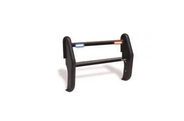 Image of Pro-Gard Industries Black Powder Coated Steel, Standard Push Bumper W/ Intergrated, Two Head, 1/2 Red 1/2 Blue Led Ions - PB53CC11ION2RB
