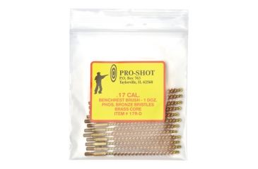 Image of Pro-Shot Brass Core-Bronze Bristle Rifle Length Bore Brush .17 Caliber