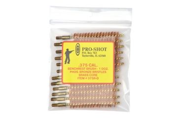 Image of Pro-Shot Brass Core-Bronze Bristle Rifle Length Bore Brush .375 Caliber