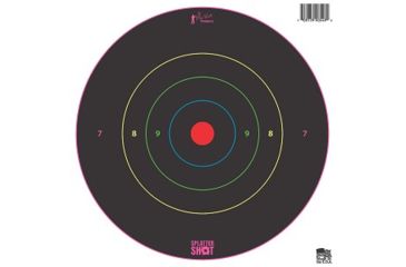 Image of Pro-Shot Pro-Shot Bullseye Splattershot Target, Multi-Color Rings, Heavy Tag Paper, 8 inch, 6-Pack, Multi-Color, 8B-MC-6PK, Multicolor, 8B-MC-6PK