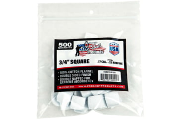 Image of Pro-Shot Cotton Flannel Patches .17-.22 Rimfire .75 Inch Square 500 Per Bag