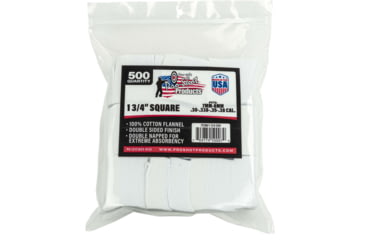 Image of Pro-Shot Cotton Flannel Patches 7mm-.38/6mm Benchrest 1.75 Inch Square 500 Per Bag