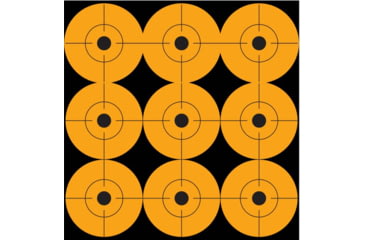 Image of Pro-Shot Peel and Stick Targets, 108 Dots, Orange, 12 Sheets, 2RDOT-108
