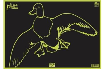 Image of Pro-Shot Pro-Shot Splatter Shot 12 x 18 Pre Hunt Series - Duck Heavy Tag Paper, Green, Black, Pack of 8 PH-DUCK-8PK, Green, Black, PH-DUCK-8PK