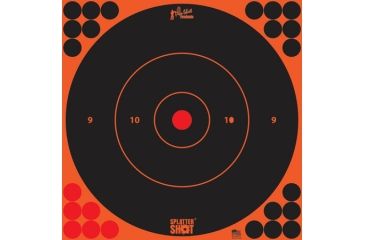 Image of Pro-Shot Splatter Shot Bullseye Targets Peel And Stick 12 Inch Orange 500 Pack