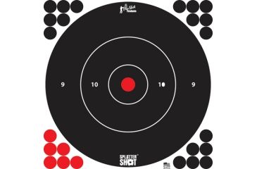 Image of Pro-Shot Splatter Shot Bullseye Targets Peel And Stick 12 Inch White 500 Pack