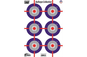 Image of Pro-Shot Splatter Shot Multi-Bullseye Heavy Tag Target Paper, 8 Pack, 12 x 18in, SPLTR-MB-8PK