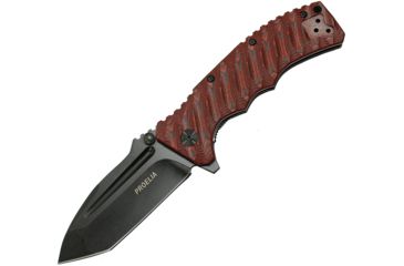 Image of Proelia Linerlock Red/Black Folding Knife,3.75in,D2 Tool Steel,Tanto,Red and Black,G10 Handle TX010RBK