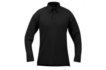 Image of Propper I.C.E. Performance Polo Long Sleeve Shirt, Black, 4XL Regular F5315720014XL