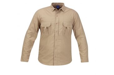Image of PROPPER Summerweight Tactical Mens Long Sleeve Shirt, Khaki, XL-L F53463C250XL3