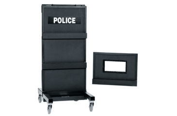 Image of Protech Phoenix IV Tactical Shield, 24in x 48in includes 3 panels and wheel base 1002711