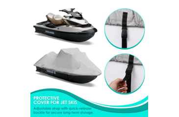 Image of Pyle Armor Shield Personal Watercraft Cover 127-inch to 138-inch, Gray, 127 to 138, PCVJS13