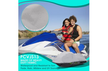 Image of Pyle Armor Shield Personal Watercraft Cover 127-inch to 138-inch, Gray, 127 to 138, PCVJS13