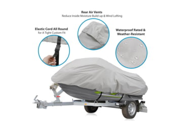 Image of Pyle Armor Shield Personal Watercraft Cover 139-inch to 145-inch, Gray, 139 to 145, PCVJS14