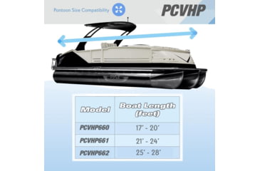 Image of Pyle Armor Shield Trailer Pontoon Boat Cover, Gray, PCVHP661