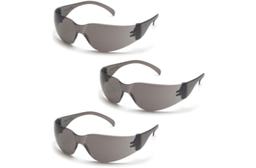 Image of Pyramex 4100 Series Safety Glasses - Gray-Hardcoated Lens, Gray Frame, Pack of 3