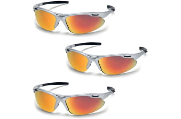 Image of Pyramex Avante Safety Glasses - Ice Orange Lens, Silver Frame, Pack of 3