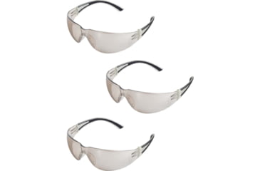 Image of Pyramex Cortez Safety Glasses - Indoor/Outdoor Mirror Lens, Black Temples Frame, Pack of 3