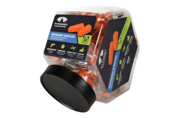 Image of Pyramex DP1000 Uncorded Taper Fit Disposable Ear Plugs 100 Pair Per Fishbowl Tub