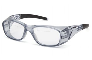Image of Pyramex Emerge Plus Protection Clear Top +2.5 Insert Reader Lens w/Gray Frame, Gray SG9810TR25