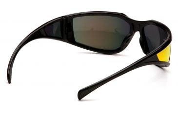 Image of Pyramex Exeter Safety Glasses - Sky Red Mirror Anti-Fog Lens, Glossy Black Frame SB5155DT