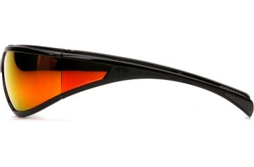 Image of Pyramex Exeter Safety Glasses - Sky Red Mirror Anti-Fog Lens, Glossy Black Frame SB5155DT