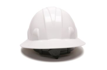 Image of Pyramex Full Brim 4 Point Ratchet Suspension Hard Hat - White HP24110