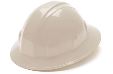 Image of Pyramex Full Brim 4 Point Ratchet Suspension Hard Hat - White HP24110