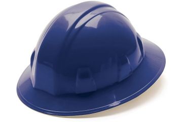 Image of Pyramex Full Brim 6 Point Ratchet Suspension Hard Hat - Blue HP26160