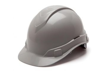Image of Pyramex Ridgeline Hard Hat 6pt w/ Glide Lock, Grey, Box HP46012
