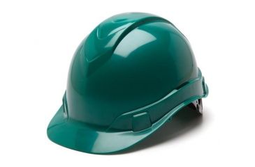 Image of Pyramex Ridgeline HP46 Hard Hat,Cap-Style 6 Point Ratchet Suspension,Green HP46135