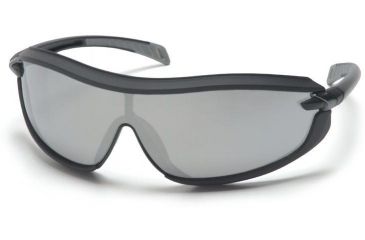 Image of Pyramex XS3 Safety Glasses - Silver Mirror Anti-Fog Lens, Black Frame SB4670ST