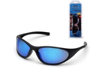 Image of Pyramex Zone II Safety Glasses - Ice Blue Mirror Lens, Matte Black Frame SB3365E3